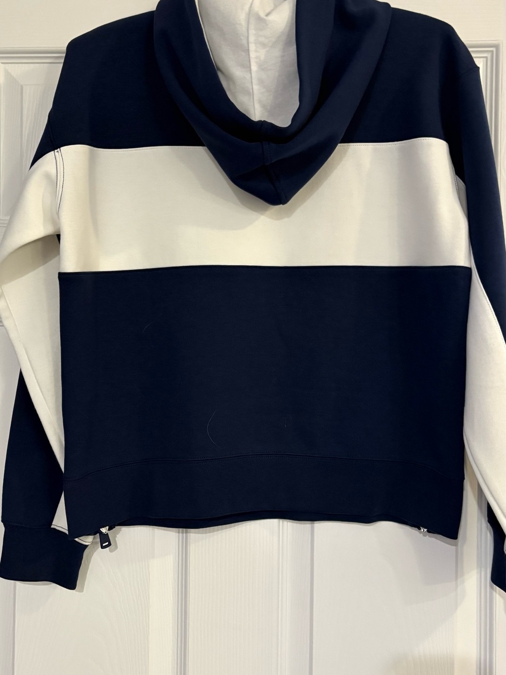 Ralph Lauren Navy and White Color block Hoodie - Picture 2 of 6